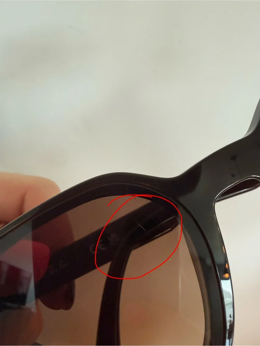 Ray-Ban Black Frame Gradient Brown Lens Sunglasses